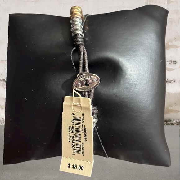 Fossil NWT Leather Beaded Bracelet - Picture 3 of 4